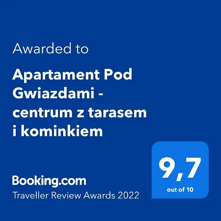 Daire Pod Gwiazdami - Centrum Z Tarasem I Kominkiem *